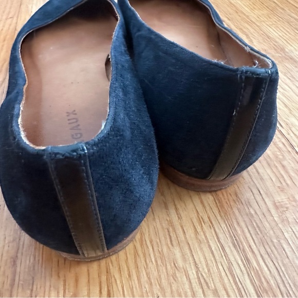 Margaux The Classic Midnight Blue Suede Round Toe Ballet Flat Size 38 - Picture 15 of 16